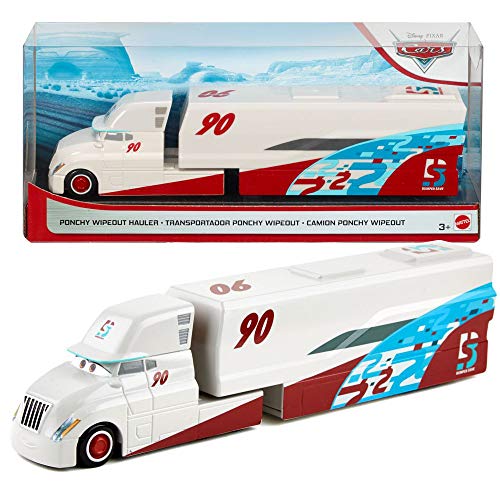 Disney Cars Ponchy Wipeout Hauler Truck - mit Laderampe - Frachtraum für Bumper Save von Disney