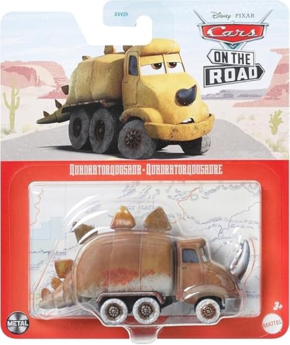 Disney Cars Quadratorquosaur Miniatur-Rennwagen-Spielzeug, Maßstab 1:64, mehrfarbig, für Kinder ab 3 Jahren von Disney