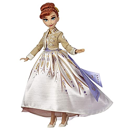 Disney Die Eiskönigin Anna aus Arendelle Deluxe Modepuppe mit glitzerndem, weißen Outfit, inspiriert von Disneys Die Eiskönigin 2 – Spielzeug für Kinder ab 3 Jahren von Disney