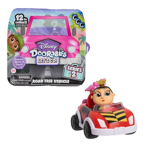 Disney Doorables Serie 2 Let's Go Fahrzeuge Sammelfigur und Fahrzeug Set von Disney