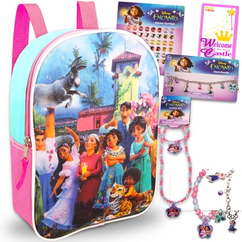 Disney Encanto Geschenkset für Mädchen – Paket mit Encanto Mini-Rucksack plus Encanto-Schmuckset mit Halskette, Haarspangen und mehr Zubehör | Encanto Geburtstagsgeschenke von Disney