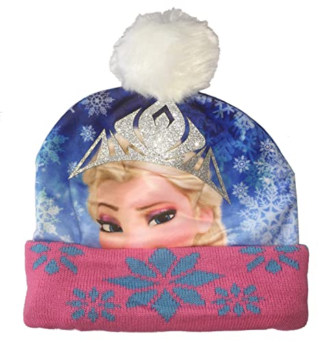 Disney Frozen - die Eiskönigin - Mädchen, Kinder Winter Mütze (52, Rosa) von Sun City