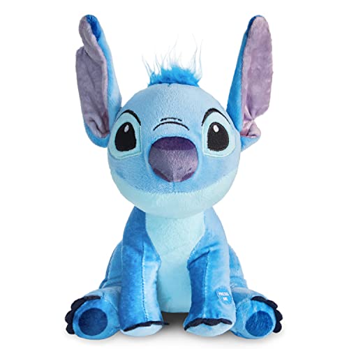 Disney Kuscheltier mit Sound, Stitch Plüschtier, Dumbo Kuscheltier, Simba Kuscheltier (Blau Stitch) von Disney