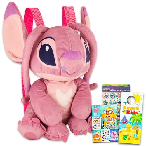 Disney Lilo & Stitch Angel Plüschtaschen-Set für Kinder – 40,6 cm große Engel-Plüschpuppe mit Tragegurten plus Stichaufklebern und mehr, Lilo & Stitch Geschenke von Disney