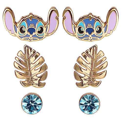 Disney Lilo & Stitch Blue and Gold Coloured 3 Piece Earring Set SF00262YRQL.PH von Disney