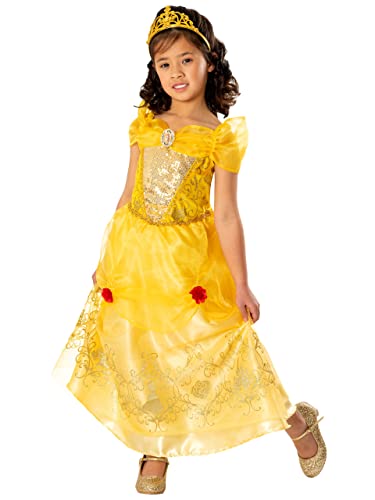 Disney Mädchen Kostüm Kleid Belle Mehrfarbig 128 von Disney