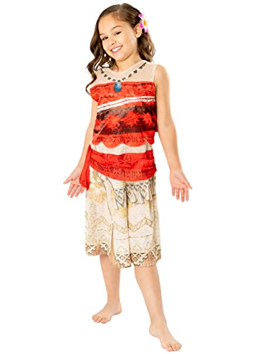 Disney Mädchen Kostüm Kleid Moana Mehrfarbig 104 von Disney