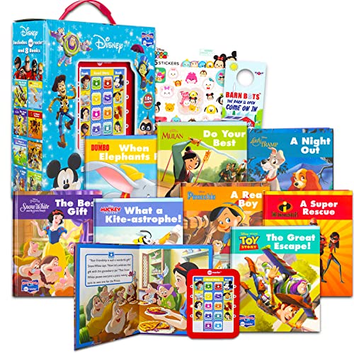 Disney Me Reader Elektronisches Lesegerät mit 8 Büchern ~ Disney Bücher für Kleinkinder, Kinder mit Micky Maus, Spielzeuggeschichte, Unglaubliche und mehr mit Aufklebern (Disney Learning Toys) von Disney