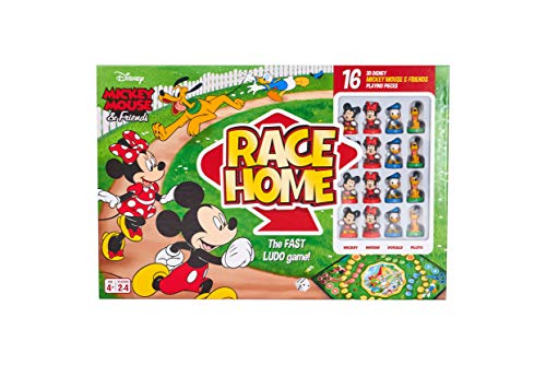 Disney Mickey & Friends Offizielles Race Home Brettspiel, inklusive 16 Mickey Mouse & Friends Spielstücke, tolles Geschenk für bis zu 4 Spieler, ab 4 Jahren von Disney