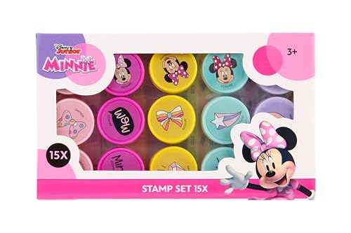 Disney Minnie Mouse Stempel Set 15-teilig | Kinder Bastelset mit 15 Stempeln | Stempelset ab 3 Jahren Junior Lizenzprodukt Disney Minnie Mouse Stempel Set 15-teilig | Kinder Bastelset mit 15 Stempeln | Stempelset ab 3 Jahren Junior Lizenzprodukt von Disney