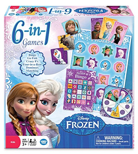 Disney Official Frozen 6-in-1 Classic Games Gefrorene 6-in-1-Spiele-Klassiker von Disney