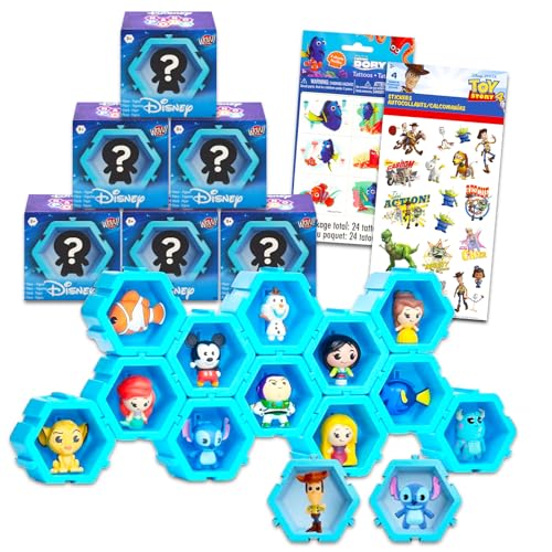 Disney Partygeschenk-Set mit Blindboxen, Paket mit 6 Disney Nano-Pods, Mystery-Figuren, Partyzubehör mit Mini-Figuren plus Aufklebern und Tattoos, Disney Nano-Pods, Partyzubehör von Disney