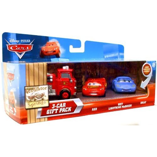 Disney Pixar Cars 3-pack (look!) * Red * Wet Lightning McQueen * Sally von Disney