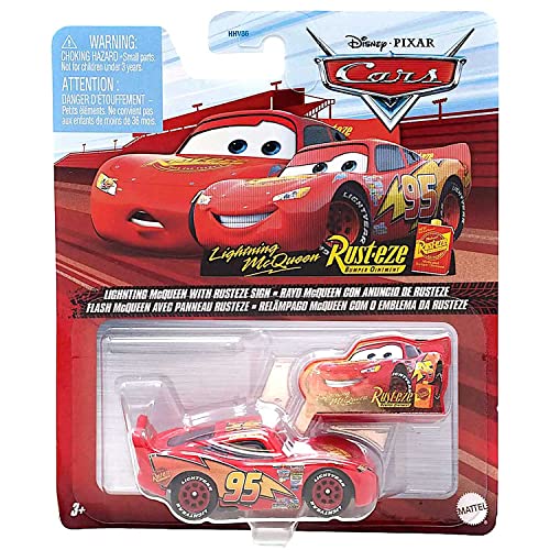 Disney Pixar Cars - Rusteze Racing Series - Lightning McQueen with Sign von Disney