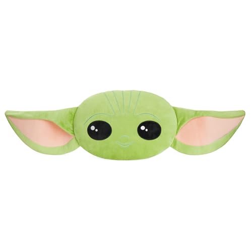 Disney Mandalorian Baby Yoda Plüsch Zierkissen mit Füllung und Bezug, 3D Kinderzimmer Kissen für Bett 94 x 39 x 11 cm - Star Wars Geschenke (Grün) von Disney