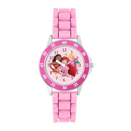 Disney Princess Kids Pink Time Teacher Analog Armbanduhr PN4660 von Disney