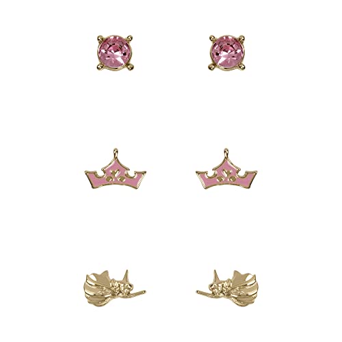 Disney Princess Sleeping Beauty Pink & Gold Trio Earring Set SH00703YRPL von Disney