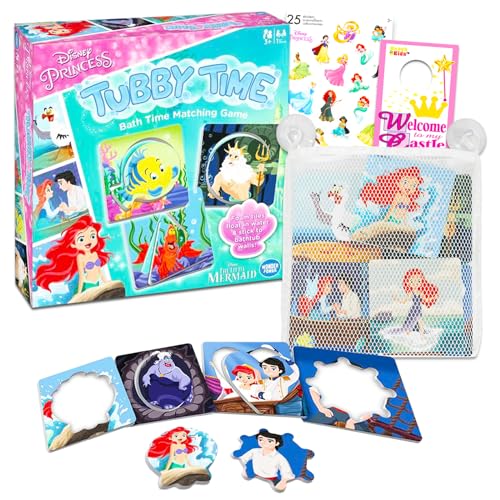 Disney Prinzessin Lernspielzeug Bundle Disney Prinzessin Memory Game Set - Das Kleine Meerjungfrau Passendes Spiel mit Disney Aufklebern, Mehr | Disney Lernspielzeug, Kleine Meerjungfrau Badespielzeug von Disney