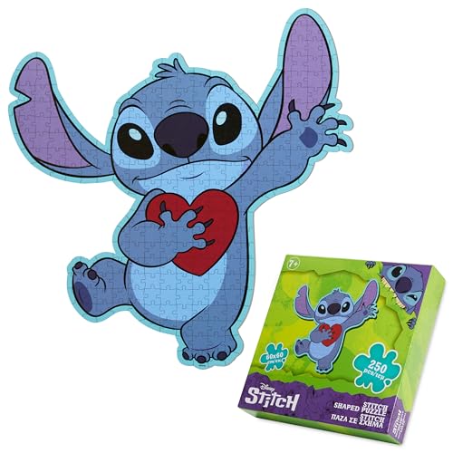 Disney Puzzle im Stitch-Form, Stitch Puzzle 250 Teile ab 7 Jahren, 60 x 60 cm - Geschenke für Mädchen von Disney