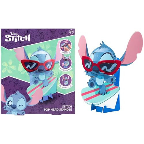 Disney - Stitch - 3D Pop Head 20 cm - Mit großer Sonnenbrille - Sammelfigur - Spielzeug Geschenkidee (ST24335V2) von Disney