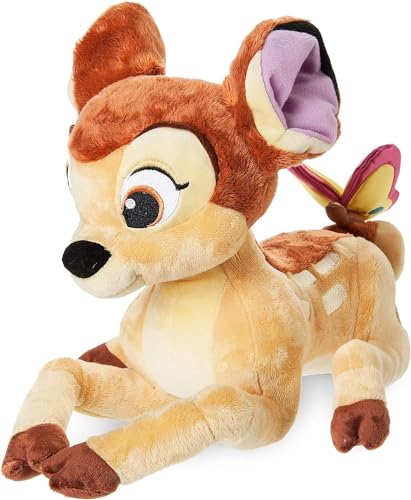 Disney Store Offizielles Bambi Mittelgroßes Kuscheltier, 28 cm, Plüschfigur mit 3D-Schmetterling am Schwanz und Gestickten Details, Geeignet ab Geburt von Disney Store