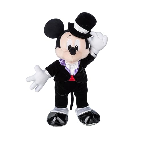 Disney Store Official Mickey Mouse 95th Anniversary Plush - Features Detailed Sculpting, Embroidered Features, Black Velvet Smoking & Magnetic Top Hat, Celebrate with This Iconic Mickey Plush Toy von Disney