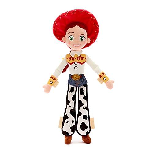 Disney Store Offizielle mittelgroße Kuschelpuppe Jessie, Toy Story, 45 cm, stehende Kuschelpuppe, jodelndes Cowgirl mit Stickereien und weicher Oberfläche von Disney Store