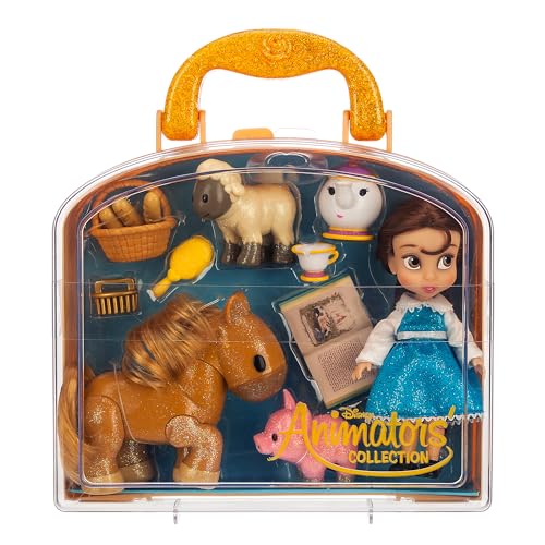 Disney Store Offizielle Animators' Collection Belle Mini-Puppen-Spielset – 12,7 cm – Die Schöne und das Biest inspiriertes Spielzeug mit Zubehör von Disney