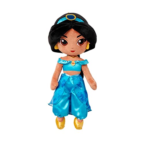 Disney Store Offizielle Prinzessin Plüschpuppe (Jasmin aus Aladdin) Medium 14 Zoll Prinzessin Puppen mit gestickten Merkmalen Plüschtiere Prinzessin Spielzeug für Mädchen von Disney