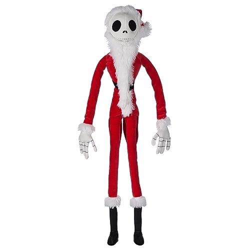 Disney Store Offizielle The Nightmare Before Christmas Plüsch-Kollektion – Santa Jack – Detailliertes Design – Einzigartiges Geschenk für Fans & Kinder – Feiern Sie Tim Burtons ikonischen Charakter von Disney