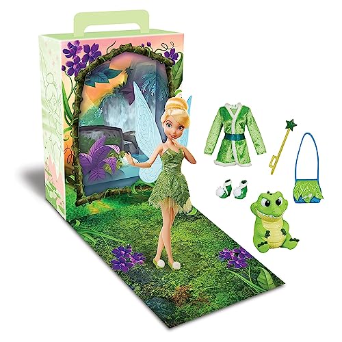 Disney Store Offizielle Tinker Bell Märchenbuch Puppe, Peter Pan, 24,5 cm, Voll Bewegliches Spielzeug mit Zubehör, Geeignet für Kinder Ab 3 Jahren von Disney Store