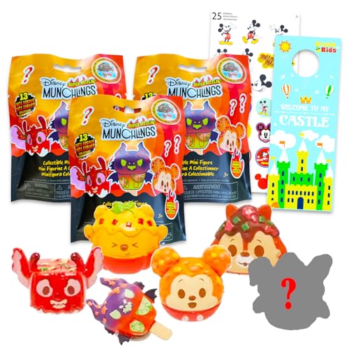 Disney Surprise Munchlings 3er-Pack – Paket mit 3 Disney super Sizzlin' duftenden 12,7 cm Plüsch-Blindbeuteln, Mystery-Spielzeug für Kinder plus Aufkleber und mehr, Disney Munchlings Plüschfigur von Disney