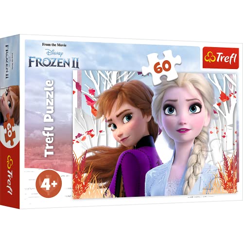 Disney 916 17333 EA Anna und Elsa 60pcs Frozen 2, Coloured, Farbig von Trefl