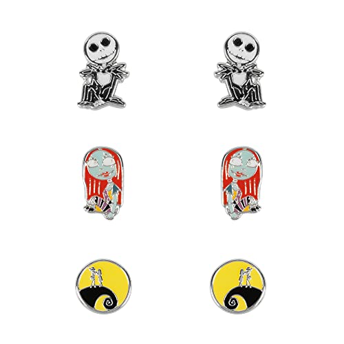 Disney The Nightmare Before Christmas Black, White, Red & Yellow Trio Earring Set SF00470SL von Disney