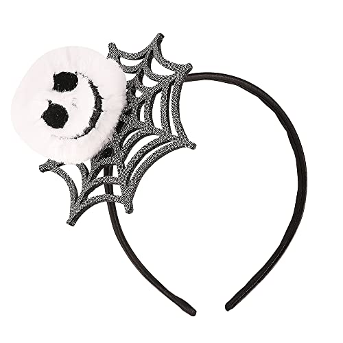 Disney The Nightmare Before Christmas Halloween-Stirnband für Damen, Herren, Schwarz mit Spinnennetz und Jack Skellington Kopf von Disney