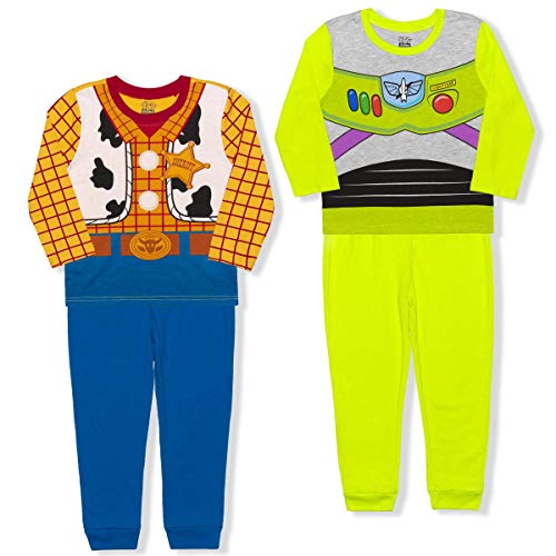 Disney Toy Story Boy's 4-Piece Woody and Buzz Lightyear Pant Sets, Size 3T Yellow von Disney