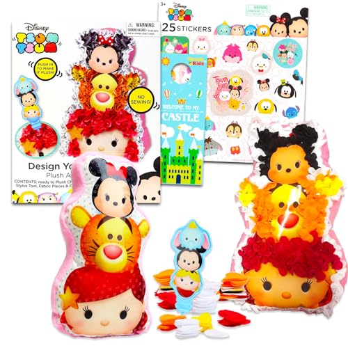 Disney Tsum Tsum Plüschtiere für Kinder – Bundle mit DIY Tsum Tsum Plushie mit Minnie Mouse, Tiger und Ariel Plus Aufklebern, mehr | Tsum Tsum Plush Large von Disney