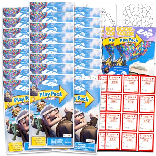 Disney UP Valentinstags-Geschenkaustausch-Set – 24 Mini-Aktivitätsbücher für Schule, Valentinstag, Kinder, Partygeschenke von Disney