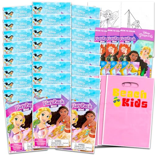 Disney Verwickelte Mini-Partygeschenk-Set für Kinder – Paket mit 24 Mini-Spielpackungen mit Malvorlagen, Aufklebern und mehr (verheddertes Geburtstagspartyzubehör) von Disney