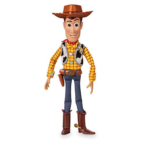 Disney Store Interaktive sprechende Actionfigur Woody aus Toy Story 4, 35 cm / 15", mit über 10 englischen Sätzen, interagiert mit Anderen Figuren, Laserstrahl, geeignet für Kinder ab 3 Jahren von Disney Store