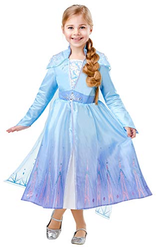 Disney 300506-L Disfraz Frozen2 Frozen ELSA Travel 2 Deluxe Kostüm, bunt, L von Disney