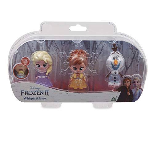 Frozen 2 FRN75000 Disney Eiskönigin 2 3 Leuchtfiguren 7cm Whisper & Glow Triple Pack Wave 1, Mehrfarbig, 14 x 5.5 x 26.5 cm von Disney