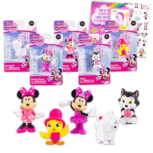 Klassisches Disney Minnie-Maus-Figuren-Set – 5-teiliges Minnie-Maus-Figuren-Set mit Minnie-Maus- und Freundschaftsgeschenken, Kuchendekoration mit Minnie-Maus-Spielset von Disney