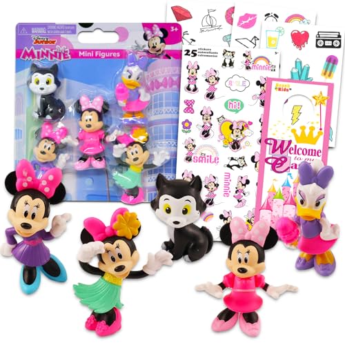 Klassisches Disney Minnie-Maus-Figuren-Set – 5-teiliges Minnie-Maus-Figuren-Set mit Minnie-Maus- und Freundschaftsgeschenken, Kuchendekoration mit Minnie-Maus-Spielset von Disney