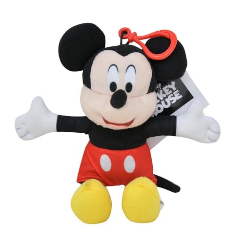 Mickey Mouse 15,2 cm Plüsch Reißverschluss Pull - Stofftier Clip Zubehör für Taschen und Rucksäcke von Disney