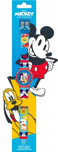 Micky & Minnie Unisex Kinder Digital Automatik Uhr mit Kunststoff Armband KL86097 von Disney