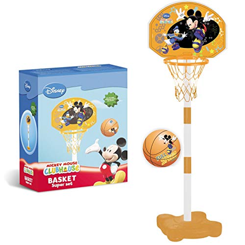 Mondo Toys - Super Basketballständer Micky Maus - Basketballkorb für Kinder mit Basketball Pflanzensäule | hohe Stabilität | Höhenverstellbar bis 165 cm – Basketballball INKLUSIVE – 18085 von Disney