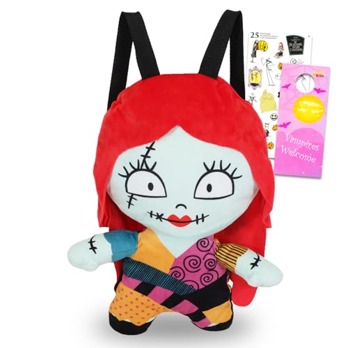 Nightmare Before Christmas Sally Plüschpuppe Geschenkset - Bundle mit 35,6 cm Deluxe Sally Plüschtier mit Tragegurten, Aufklebern, mehr | Nightmare Before für Kinder, Jungen, Mädchen von Disney