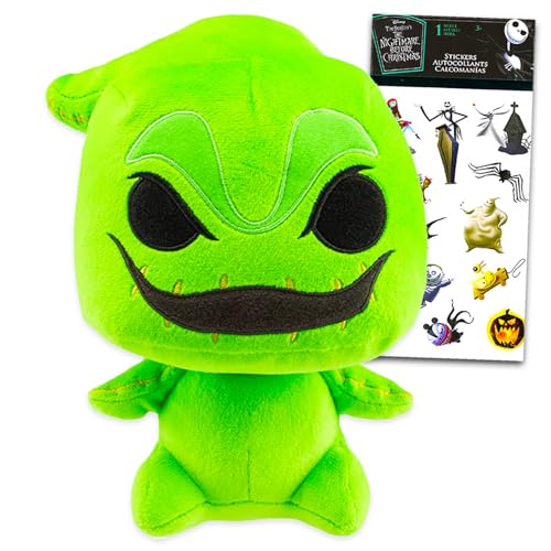 Oogie Boogie Blacklight Plush Funko Set - Bundle mit Oogie Boogie Funko Plüschpuppe für Kinder, Teenager plus Bonusaufkleber | Nightmare Before Christmas Plüsch von Disney