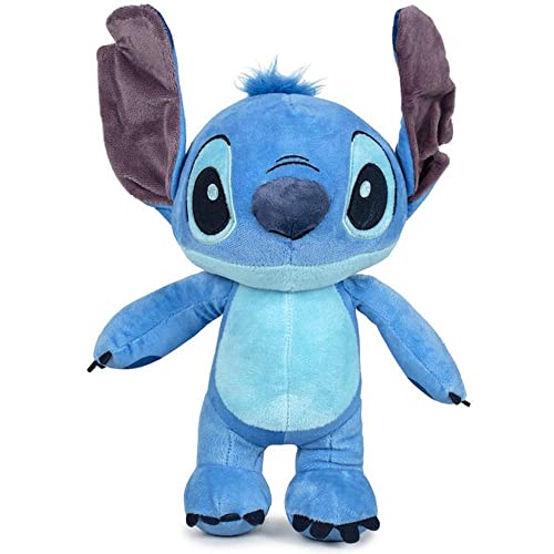 Disney Plüsch Stitch Blue Alien - Höhe 30cm - MIT Sound Hawaiianische Musik Hawaii - Offizielles von Disney